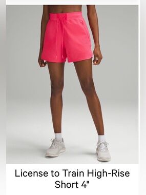 lululemon athletica Vibrant Pink Drawstring Athletic Shorts